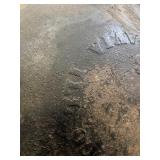 HUGE Early Antique Signed Cast Iron 3-Legged Cauldron