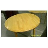Blonde Round Leafed Table