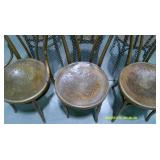 3 Decorated Wooden Dining Chairs