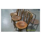3 Decorated Wooden Dining Chairs