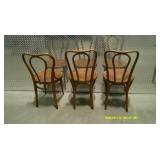 3 Decorated Wooden Dining Chairs