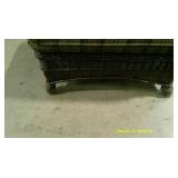 Wicker Style Bench and Footstool