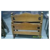 Vintage Mid Century Headboard and Footboard . Single.