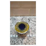 Decorative Glass Paperweight with Gold Scorpion Design