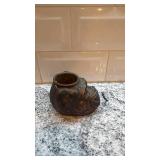 Vintage Knapp Bulldog Head Metal Inkwell or Holder 2 x 3 Inch