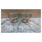 Set of 2 Weck Rundrand 100 Glass Jars with Lids and Rubber Seals