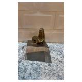 Loet Vanderveen Bronze Seal Figure on Lucite Base 4.5 x 4.5 in