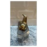 Loet Numbered Bronze Horse Sculpture on Crackle Base 92 of 500
