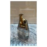 Loet Numbered Bronze Horse Sculpture on Crackle Base 92 of 500