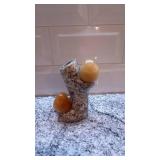 Marble Tree Sculpture with Two Carved Birds, 4 x 3.5 Inches