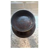 Decorative Asian Bronze Vase with Enamel Cloisonne Style Design, 12 Inch