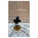 Petites Choses Cast Bird Figurine on Brass Base 4.5 x 2 Inches