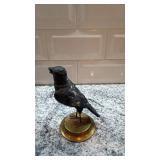 Petites Choses Cast Bird Figurine on Brass Base 4.5 x 2 Inches