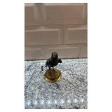 Petites Choses Cast Bird Figurine on Brass Base 4.5 x 2 Inches