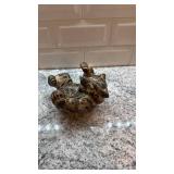 Denmark Pottery Figurine Playful Bear 3.5 x 5.5 Inches