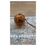 Vintage 3.5-Inch Wooden String Ball Souvenir Box with Scenic Decals