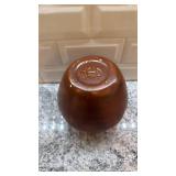 Handcrafted Brown Ceramic Vase 6x6 with Maker
