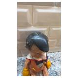 Vintage 14-Inch Pinocchio Doll with Fabric Outfit and Painted Face