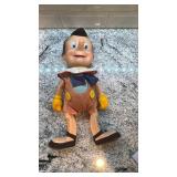 Vintage 14-Inch Pinocchio Doll with Fabric Outfit and Painted Face