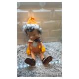Vintage 14-Inch Pinocchio Doll with Fabric Outfit and Painted Face