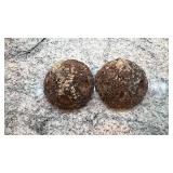 Pair of Natural Geode Halves with Crystal Interior