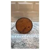 Vintage Cat Bust Inkwell on Wood Base 5.5 x 6 Inches