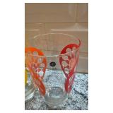 Set of 2 Lotta Odelius Drinking Glasses with Retro Floral Design