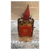 Antique Strauss Santee Claus Mechanical Tin Toy Sleigh with Reindeer