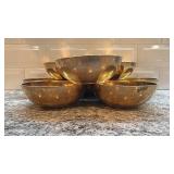 Set of 8 Korean Brass Bowls by CHUN