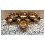 Set of 8 CHUN Brass Bowls Made in Korea