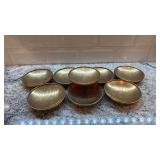Set of 8 Brass Small Dishes