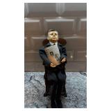 Vintage Kamar JFK Rocking Chair Mechanical Doll with Box