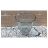 10-Inch Frosted Glass Vase with Dragon Motif, Marked on Bottom