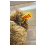 Steiff Plush Teddy Bear with Red Bow and Tags, 15 Inch