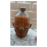 Stoneware Face Jug Pottery Jug 10in x 7.5in