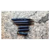 Set of 3 Blue Marbled Fountain Pens