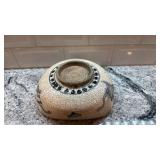 Vintage Asian-Style Ceramic Bowl with Landscape Design, 7 in x 3 in