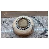 Vintage Asian-Style Ceramic Bowl with Landscape Design, 7 in x 3 in