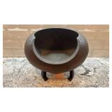 Metal Cauldron Style Vessel with Removable Stand, 13 x 6.5 Inch