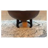 Metal Cauldron Style Vessel with Removable Stand, 13 x 6.5 Inch