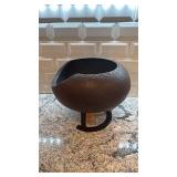 Metal Cauldron Style Vessel with Removable Stand, 13 x 6.5 Inch