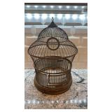 Vintage Metal Bird Cage with Ornate Dome Top 16 x 12 Inches