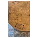 Vintage Asian14-Inch Wood Drum with Hand-Stretched Hide and Asian Motifs