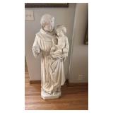 48-Inch Plaster Statue of Saint Anthony Holding Child