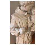 48-Inch Plaster Statue of Saint Anthony Holding Child