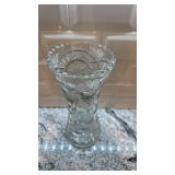 12-Inch Cut Glass Floral Crystal Vase