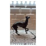 12 Inch Metal Greyhound Dog Sculpture