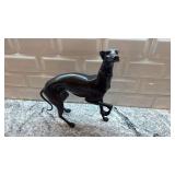 12 Inch Metal Greyhound Dog Sculpture
