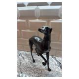 12 Inch Metal Greyhound Dog Sculpture