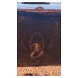 Antique Wooden Travel Chest with Metal Hardware 19x10x11